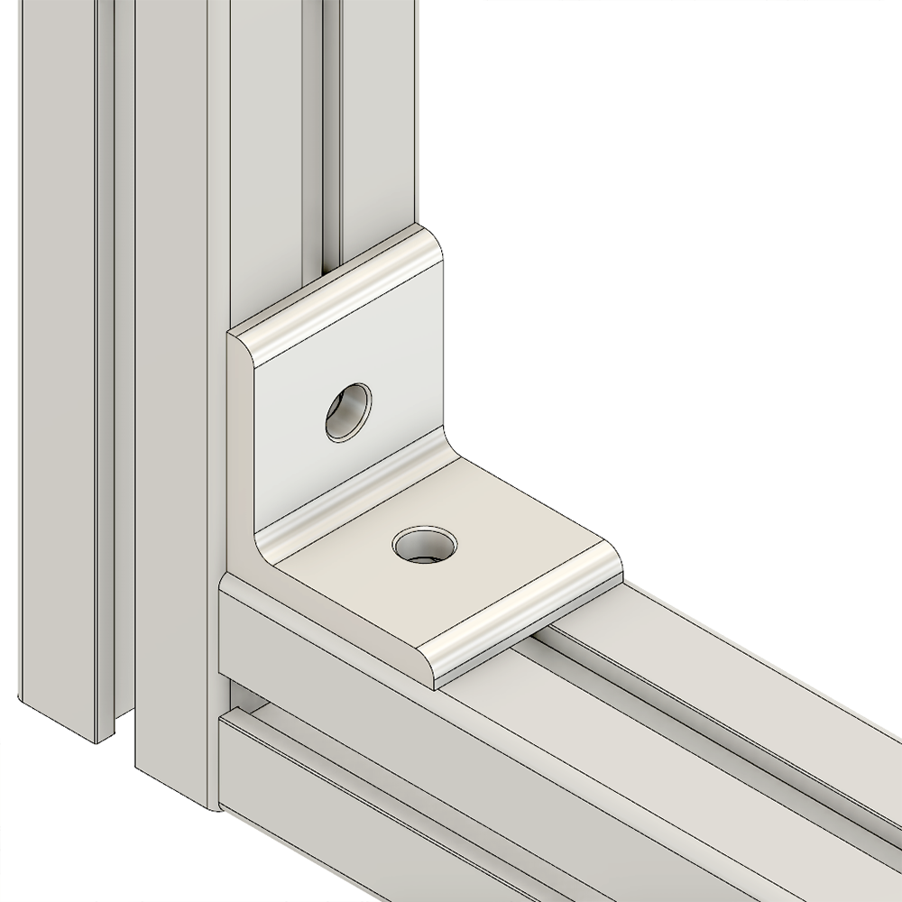 40-510-1 MODULAR SOLUTIONS ANGLE BRACKET<br>45MM TALL X 45MM WIDE W/ HARDWARE